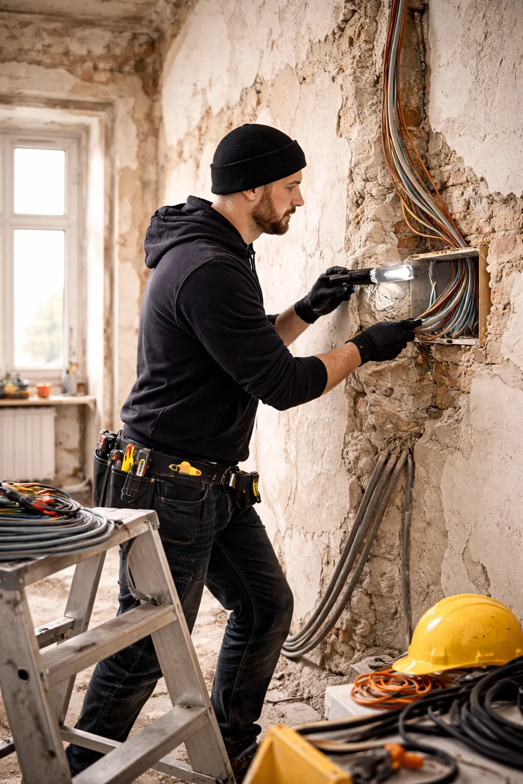 Elektroinstallation im Altbau wird erneuert